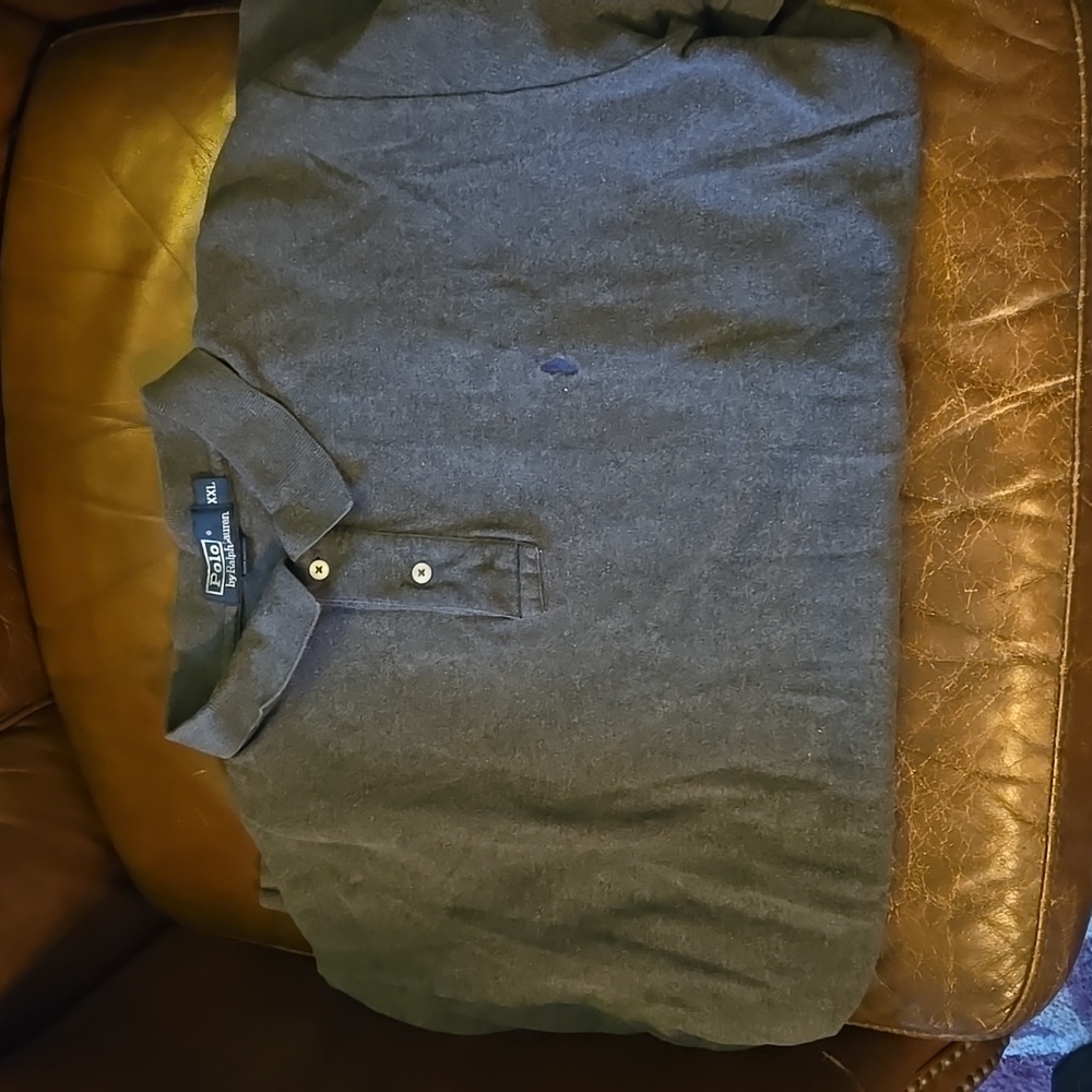 Polo shirt, Men's, Short-sleeved, by Ralph Lauren, XXL, grey